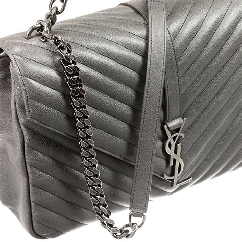 ysl handbags grey|ysl white clutch bag.